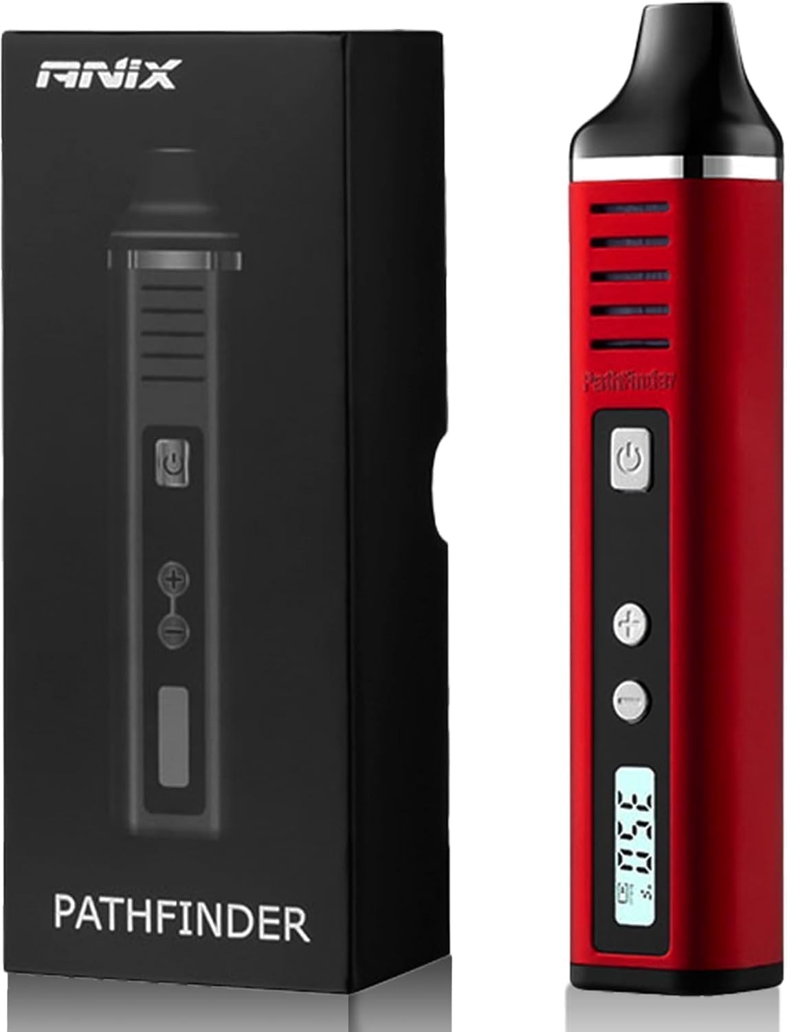 ANIX PATHFINDER Kräuter-Vaporizer Rot mit LCD-Display und 1800mAh Akku