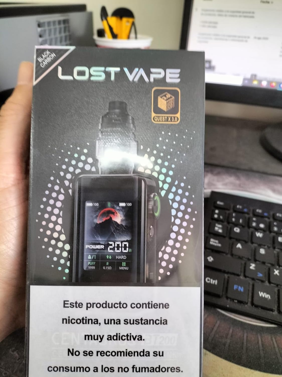 Lost Vape Centaurus BT200 Box Mod Kit Black Carbon mit UB Max Tank und Bluetooth