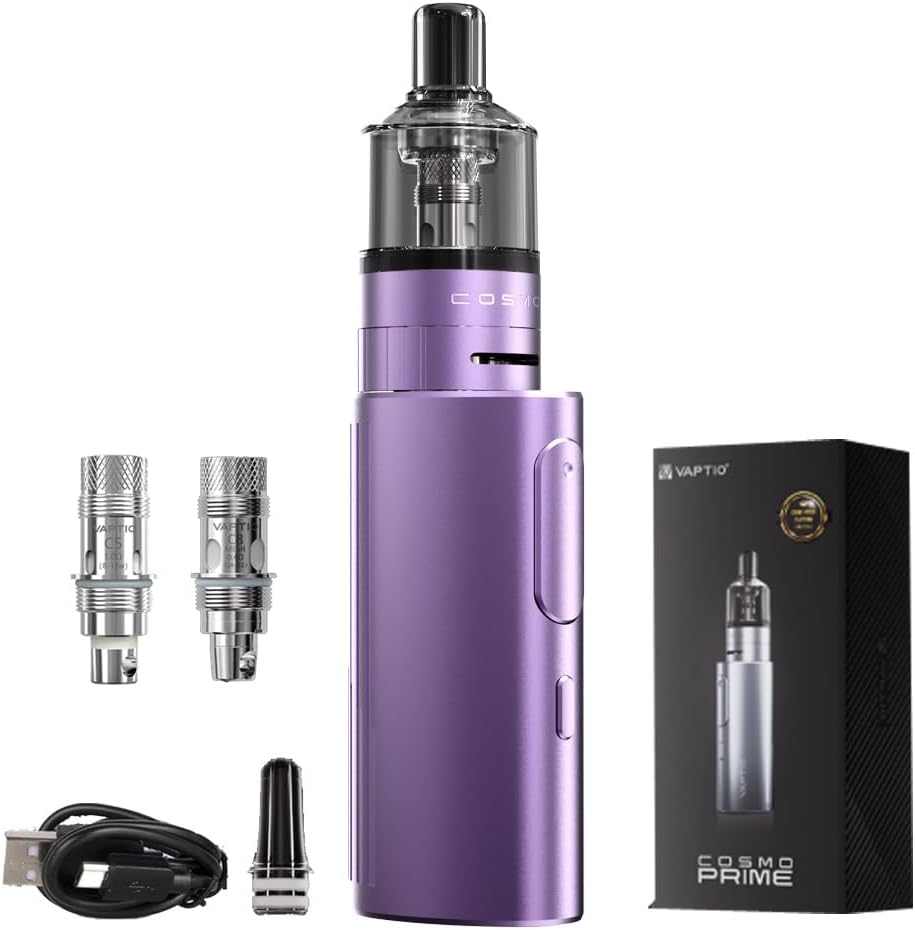 Vaptio Cosmo Prime Kit Lila Pen-Style Vape mit Sub-Ohm Tank und 2400mAh Akku